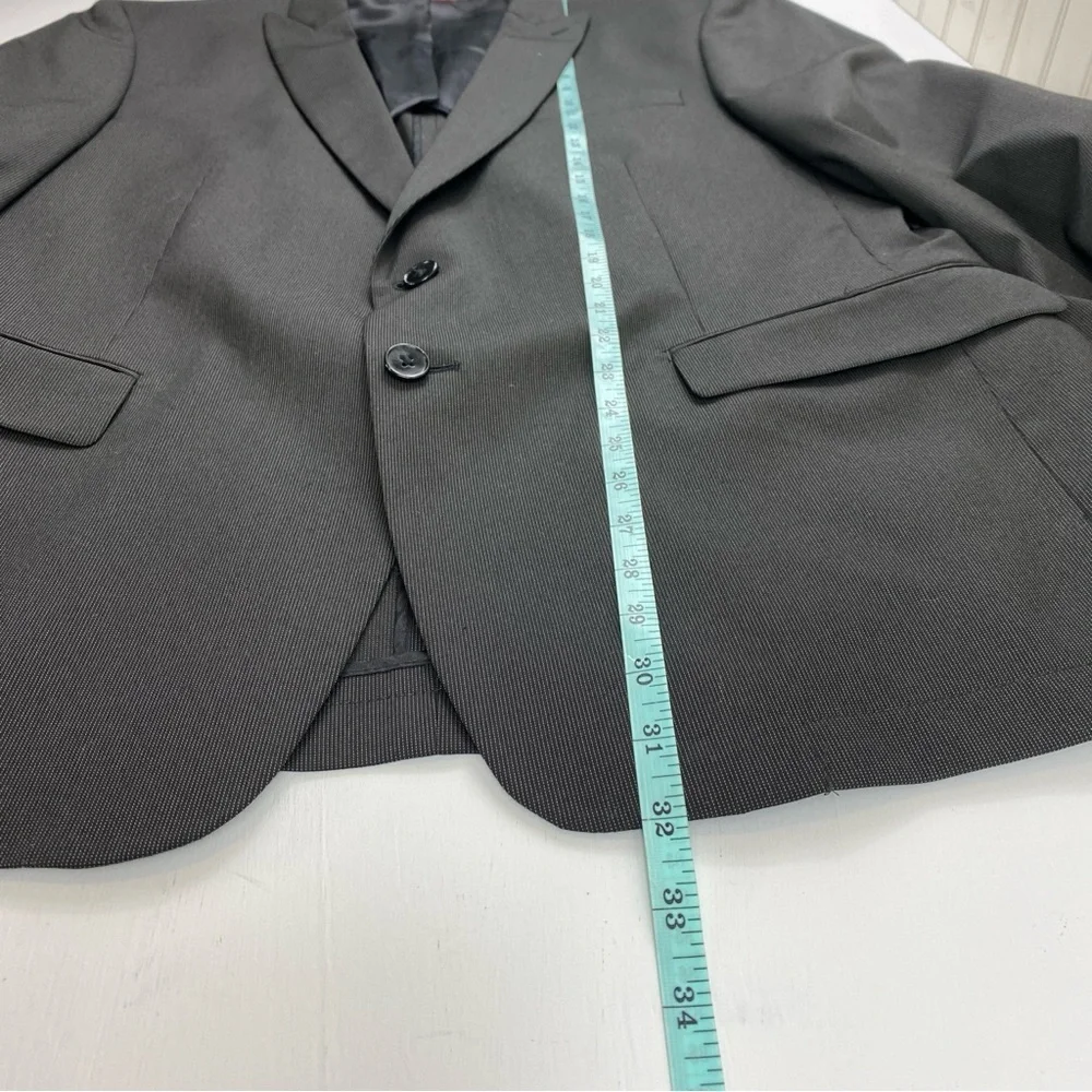 John Varvatos Men’s Gray Poly-Blend‎ Two Button Sport Coat Suit Jacket Sz 44L
